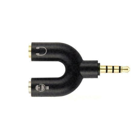 SANOXY 2-Pack 3.5mm Stereo Audio Male To 2 Female Headphone Splitter Cable Adapter black PPT-194126245238-blk
